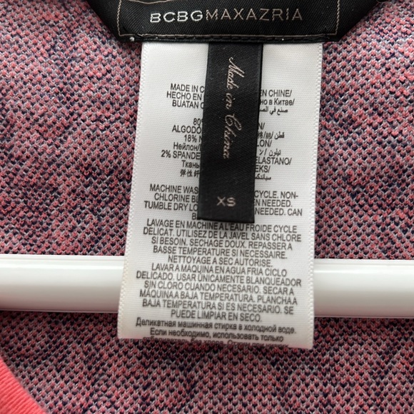 BCBGMaxAzria Wilma Floral Knit Jacquard Dress Pink Size XSmall Floral Sweater - Picture 6 of 7